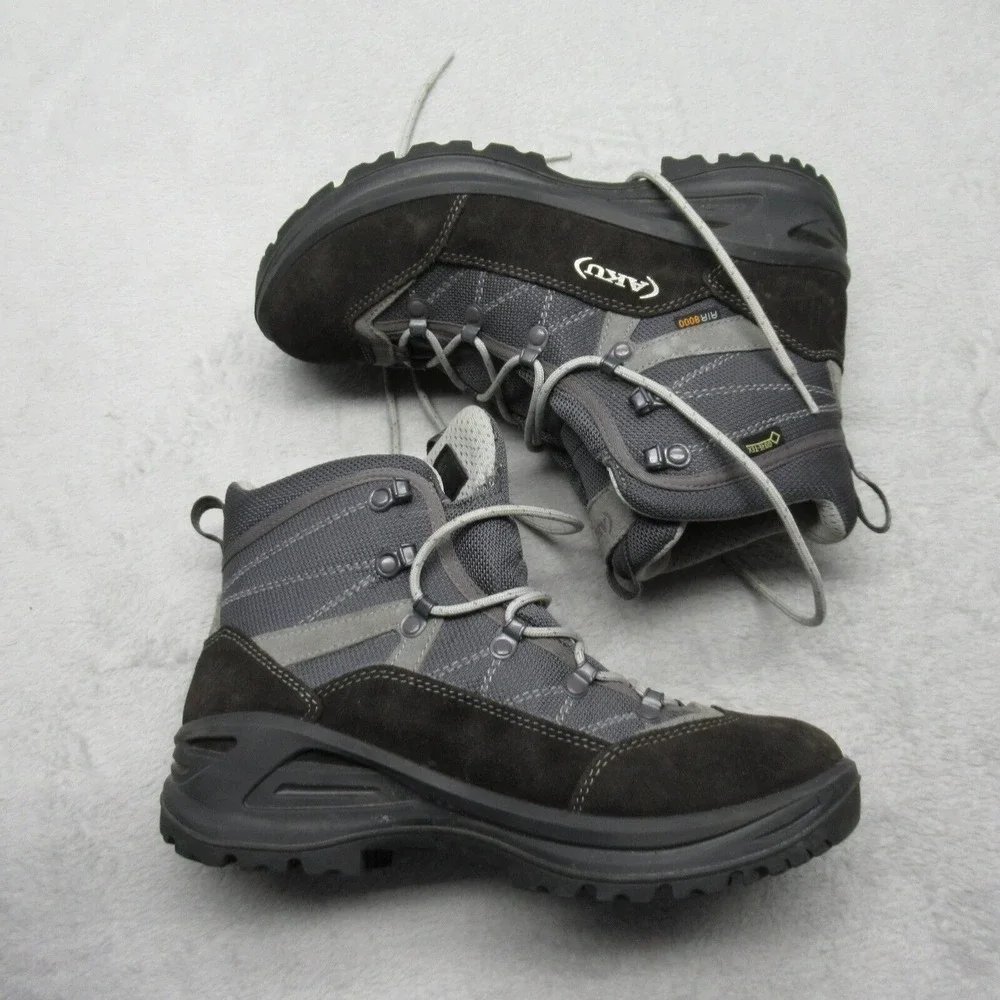AKU Boots Unisex W 7.5 M 6 Gray Brown Gore Tex Cimon GTX Suede Waterproof Hiking